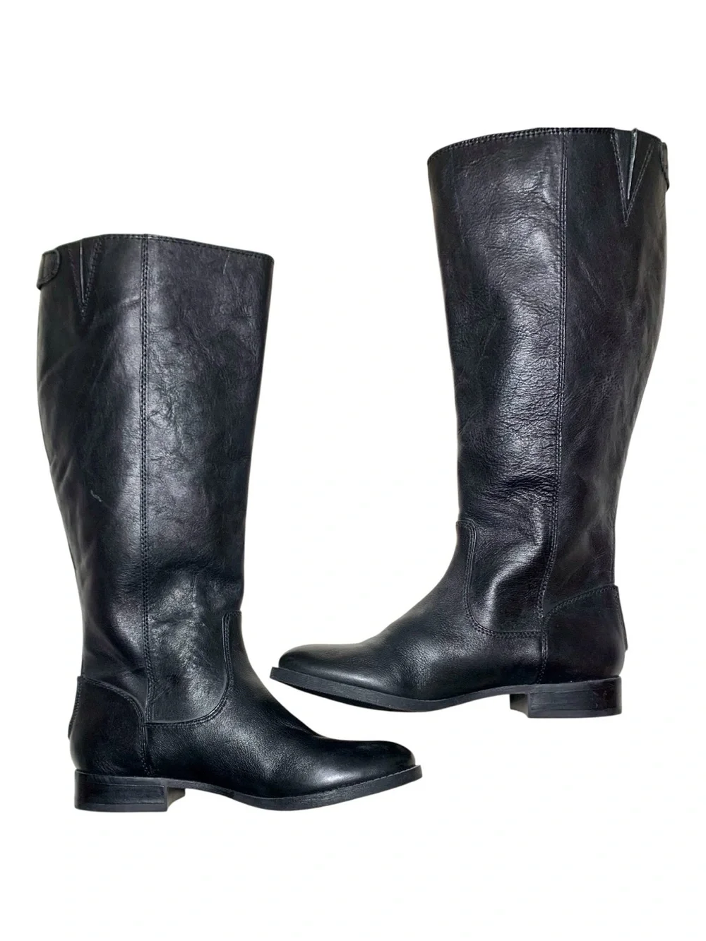 Arturo Chiang Black Leather Over-the-Knee Riding Boots Size 7.5